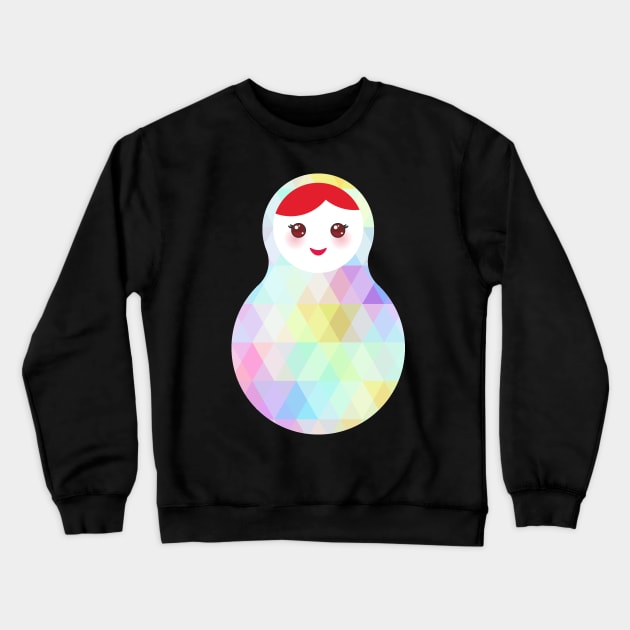 Russian dolls matryoshka (rhombus rainbow) Crewneck Sweatshirt by EkaterinaP